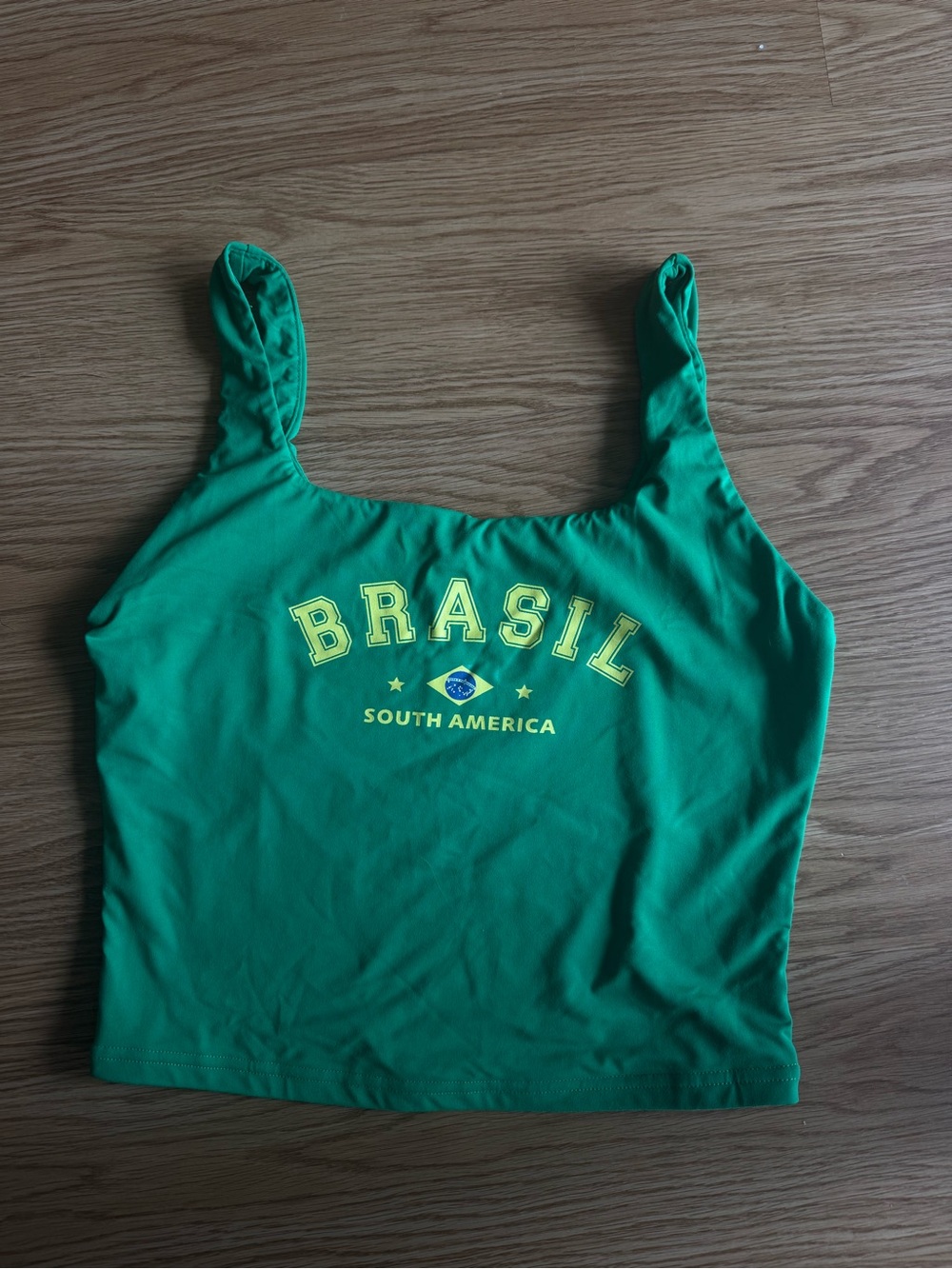 Brasil Green Graphic Crop Tank Top - Women's